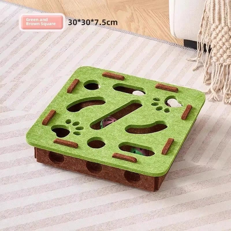 Puzzle Box de fieltro verde, vista desde arriba