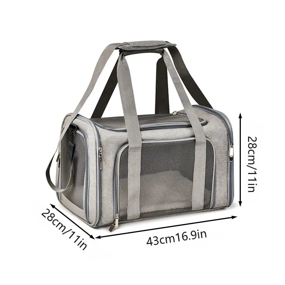 Bolso transportador con sus medidas